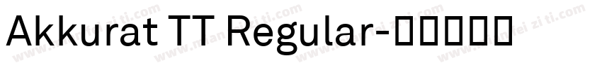 Akkurat TT Regular字体转换